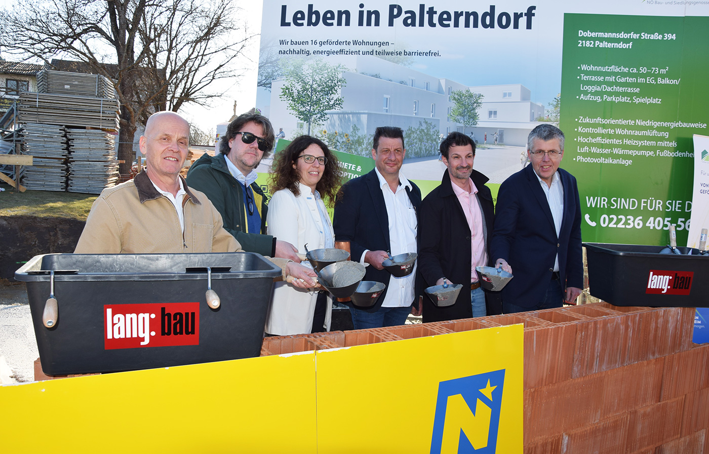 Grundsteinlegung für neue Wohnhausanlage in Palterndorf