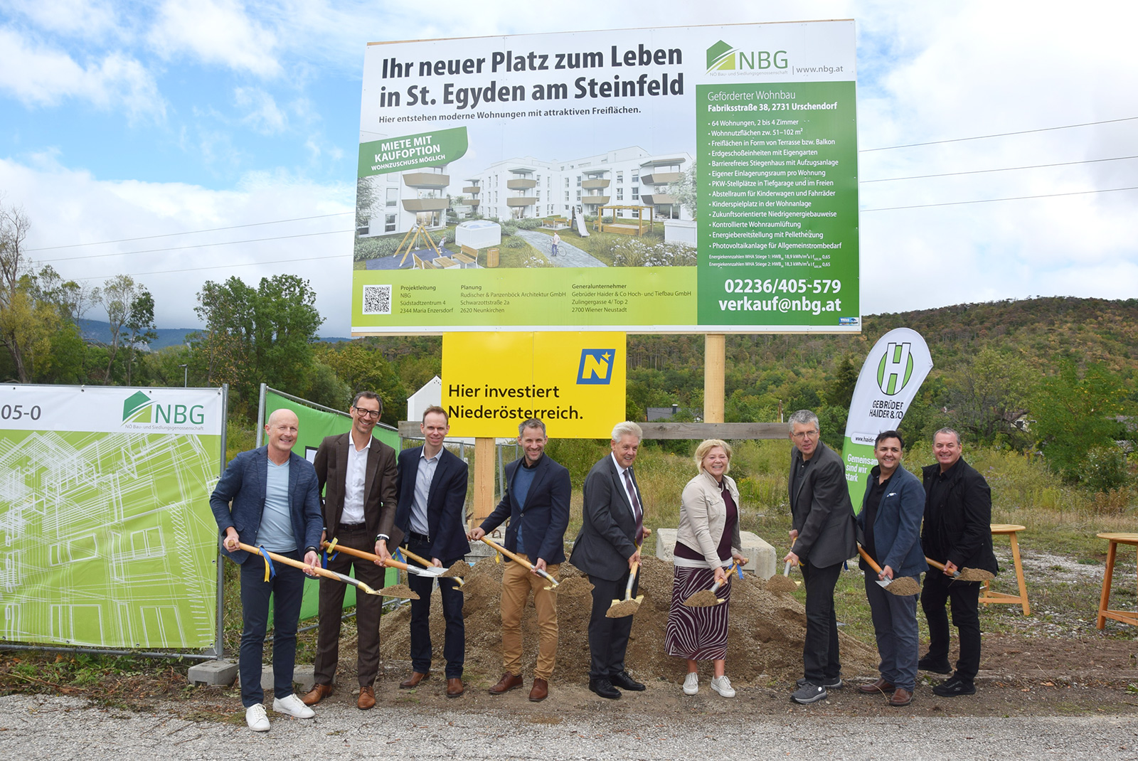 Spatenstich für 64 neue Wohnungen in St. Egyden am Steinfeld – Urschendorf