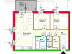 Erstbezug-Top05-3Zimmer-EG-Balkon-2PKW-Stellplätze im Freien -Miete m.Kaufoption - Plan