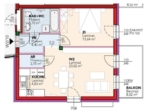 Top10-Erstbezug-2Zi-Balkon-1.OG- je PKW Stellplatz im Freien und in Garage-Miete m.Kaufopt. - Plan