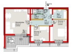 Top 1/13-Erstvergabe-3Zimmer-2.OG-Terrasse-2PKW Stellplätze im Freien - Miete - Plan
