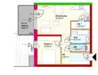Erstbezug-Top04-2Zimmer-EG-Balkon-1PKW-Stellplatz im Freien -Miete m.Kaufoption - Plan