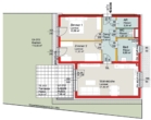 Erstbezug-W2/02-3Zimmer-EG-Terrasse-Loggia-Eigengarten-2 PKW-Stellplätze im Freien - Miete - Plan