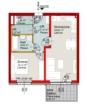 Top 2/09-Erstvergabe-2Zimmer-1.OG-Balkon-1 PKW Stellplatz im Freien - Miete - Plan