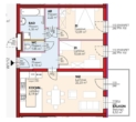 Top12-Erstbezug-3Zi-Balkon-1.OG- je 1 PKW Stellpl.im Freien u.in Garage-Miete m.Kaufopt. - Plan