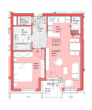Top2/7-Wiedervergabe-OG-3Zimmer-Balkon-1PKW-Einstellplatz in Garage-Miete mit Kaufoption - Plan